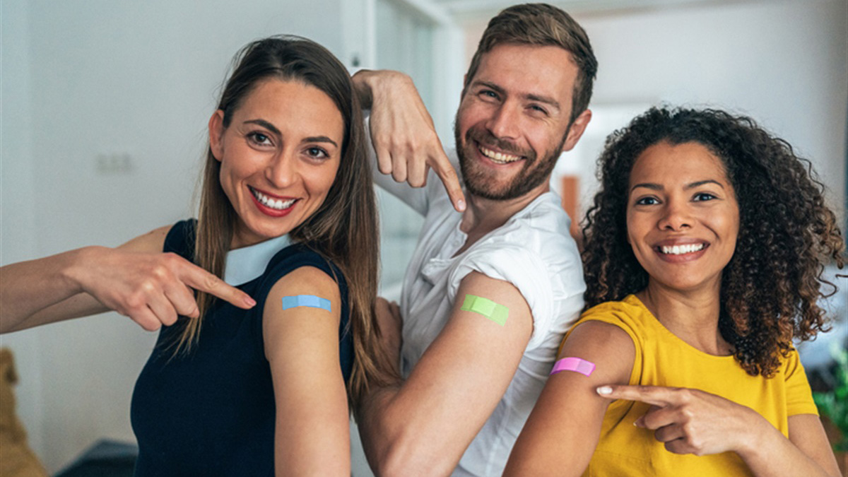 Reasons to vaccinate Young Adults with vaccine band-aids