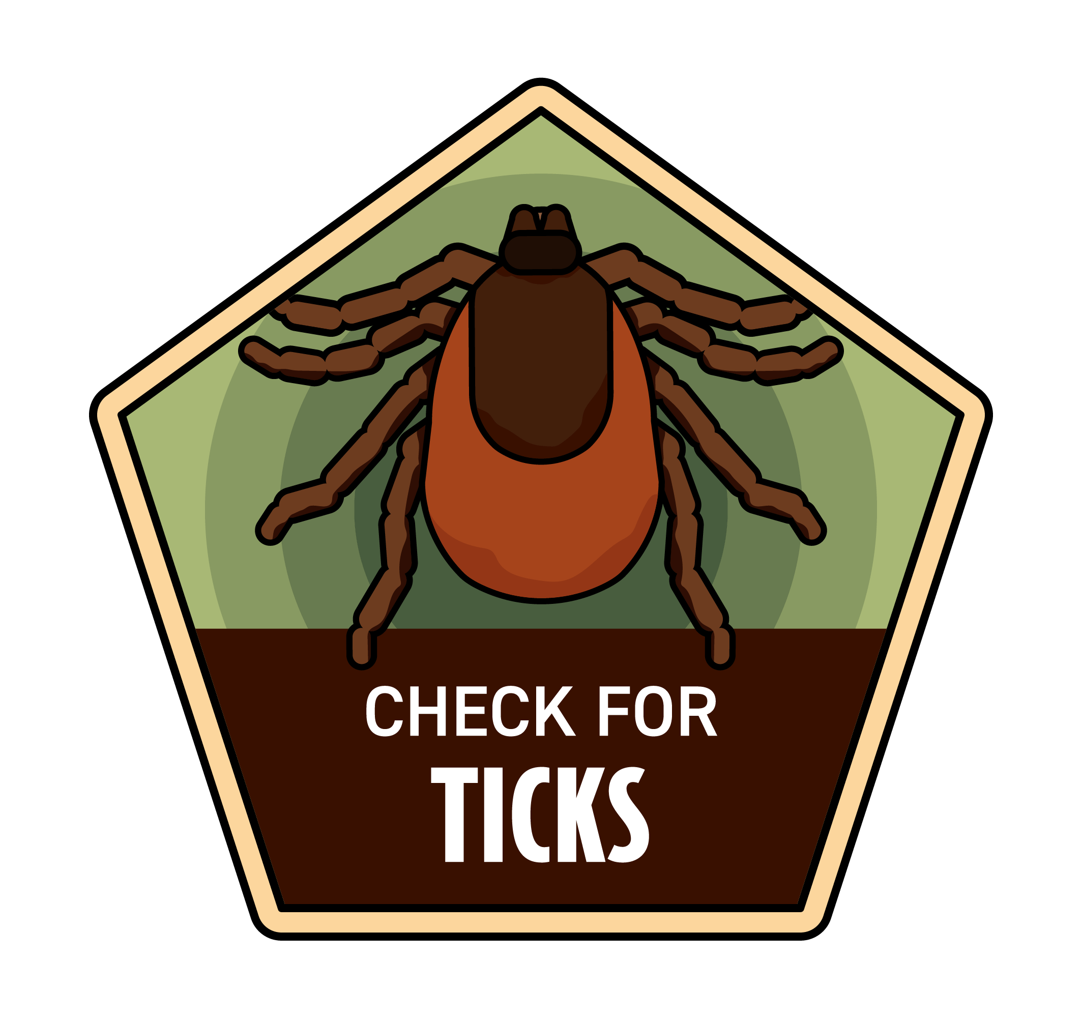 Fight the Bite personal protective behavior badge promoting tick checks.