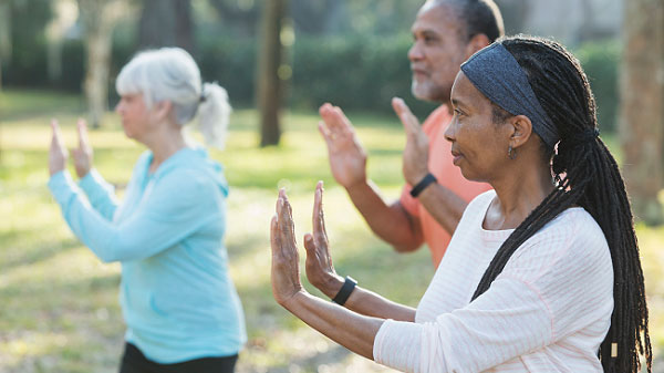 Older adults doing tai chi older adults doing tai chi