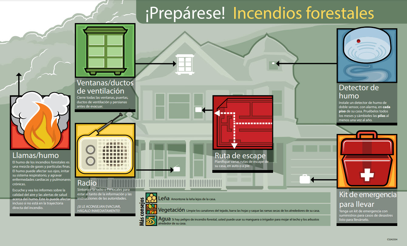 Infografia incendios forestales Infografía ¡Prepárase! Incendios Forestales