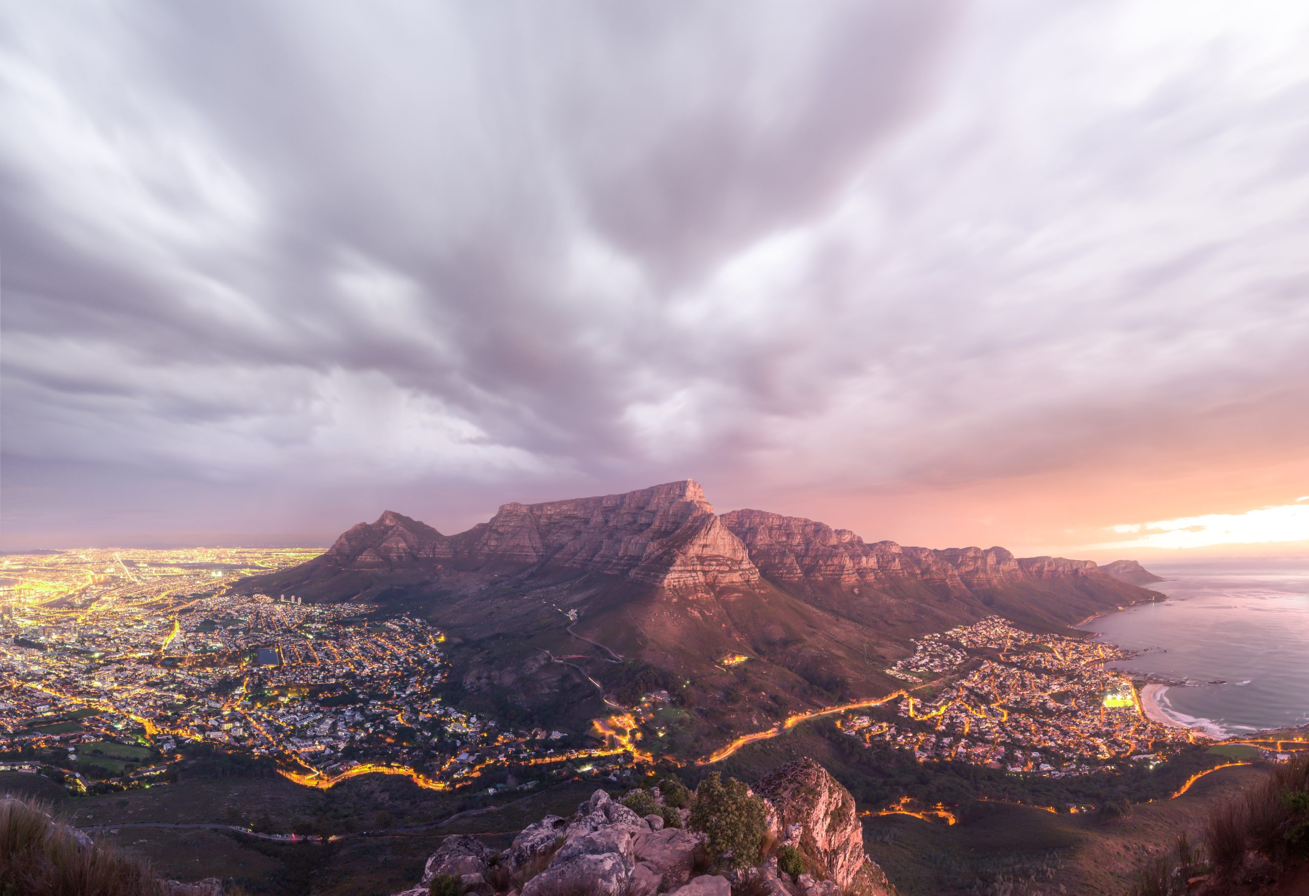 Table Mountain in Cape Town, South Africa.